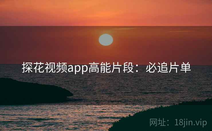 探花视频app高能片段：必追片单